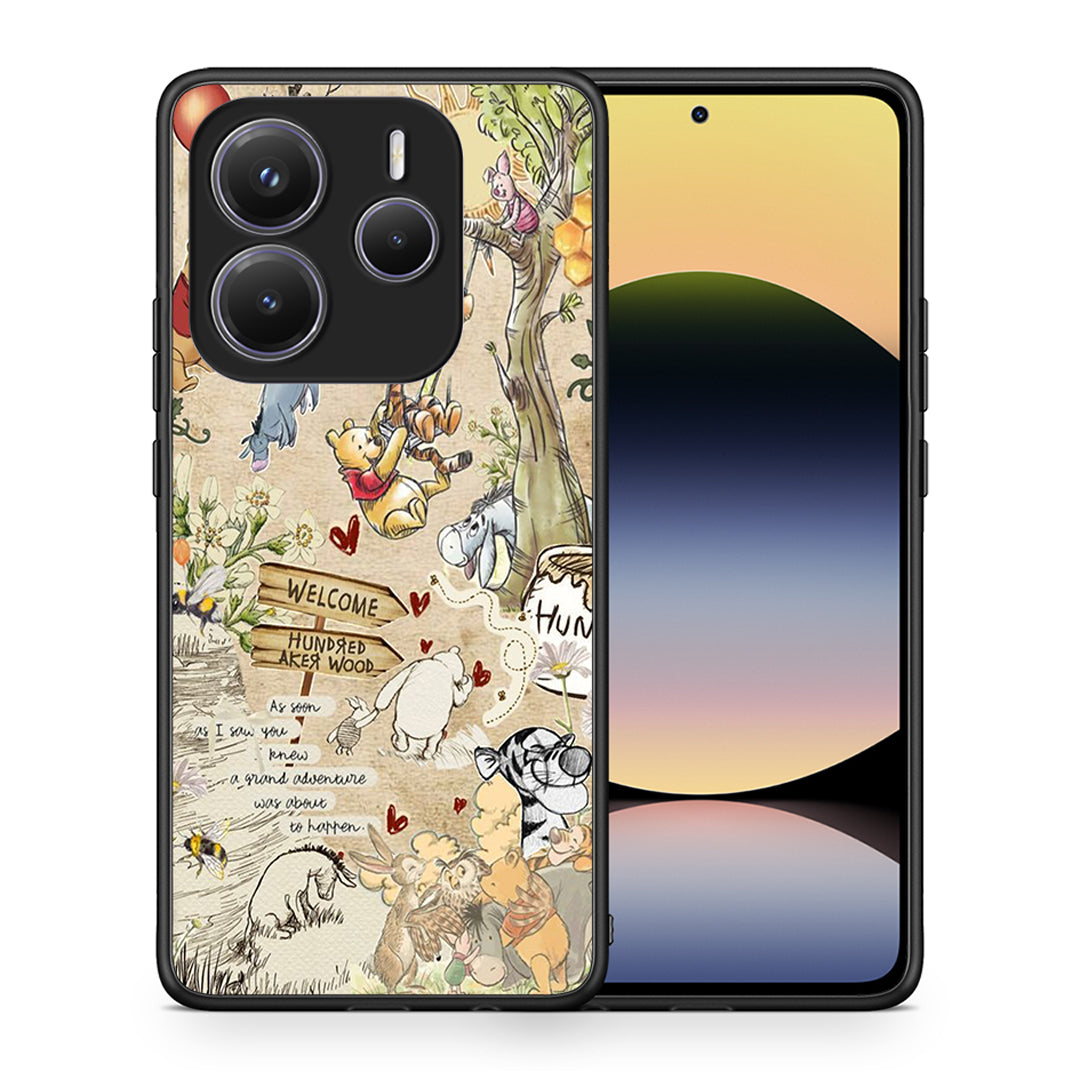 Θήκη Xiaomi Redmi Note 14 5G Happy Friends από τη Smartfits με σχέδιο στο πίσω μέρος και μαύρο περίβλημα | Xiaomi Redmi Note 14 5G Happy Friends case with colorful back and black bezels