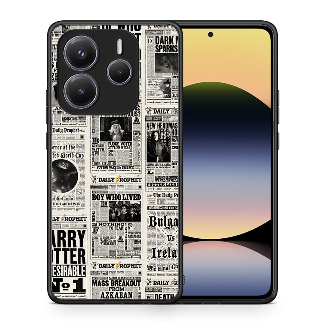 Θήκη Xiaomi Redmi Note 14 5G Harry Paper από τη Smartfits με σχέδιο στο πίσω μέρος και μαύρο περίβλημα | Xiaomi Redmi Note 14 5G Harry Paper case with colorful back and black bezels
