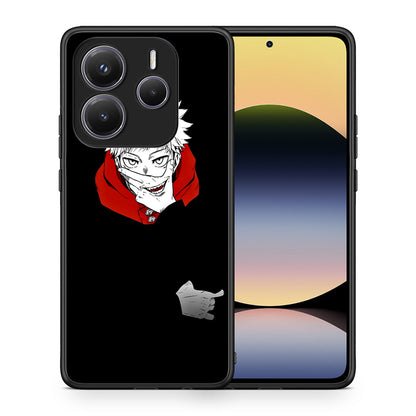 Θήκη Xiaomi Redmi Note 14 5G Itadori Anime από τη Smartfits με σχέδιο στο πίσω μέρος και μαύρο περίβλημα | Xiaomi Redmi Note 14 5G Itadori Anime case with colorful back and black bezels