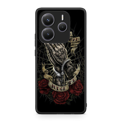 Xiaomi Redmi Note 14 5G Judge By God θήκη από τη Smartfits με σχέδιο στο πίσω μέρος και μαύρο περίβλημα | Smartphone case with colorful back and black bezels by Smartfits