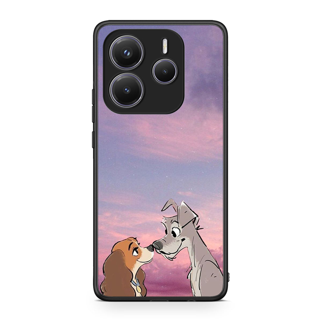 Xiaomi Redmi Note 14 5G Lady And Tramp θήκη από τη Smartfits με σχέδιο στο πίσω μέρος και μαύρο περίβλημα | Smartphone case with colorful back and black bezels by Smartfits