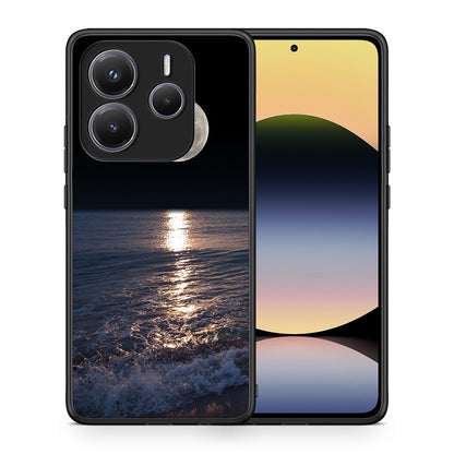 Θήκη Xiaomi Redmi Note 14 5G Moon Landscape από τη Smartfits με σχέδιο στο πίσω μέρος και μαύρο περίβλημα | Xiaomi Redmi Note 14 5G Moon Landscape case with colorful back and black bezels