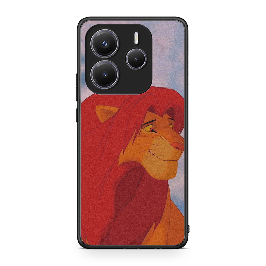 Xiaomi Redmi Note 14 5G Lion Love 1 Θήκη Αγίου Βαλεντίνου από τη Smartfits με σχέδιο στο πίσω μέρος και μαύρο περίβλημα | Smartphone case with colorful back and black bezels by Smartfits