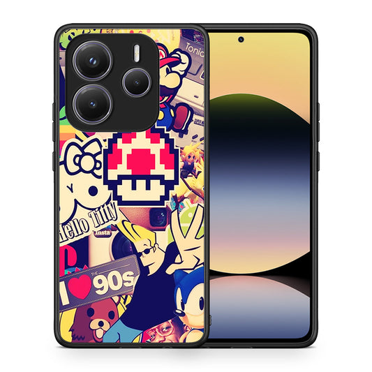 Θήκη Xiaomi Redmi Note 14 5G Love The 90s από τη Smartfits με σχέδιο στο πίσω μέρος και μαύρο περίβλημα | Xiaomi Redmi Note 14 5G Love The 90s case with colorful back and black bezels