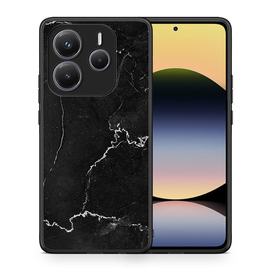 Θήκη Xiaomi Redmi Note 14 5G Marble Black από τη Smartfits με σχέδιο στο πίσω μέρος και μαύρο περίβλημα | Xiaomi Redmi Note 14 5G Marble Black case with colorful back and black bezels
