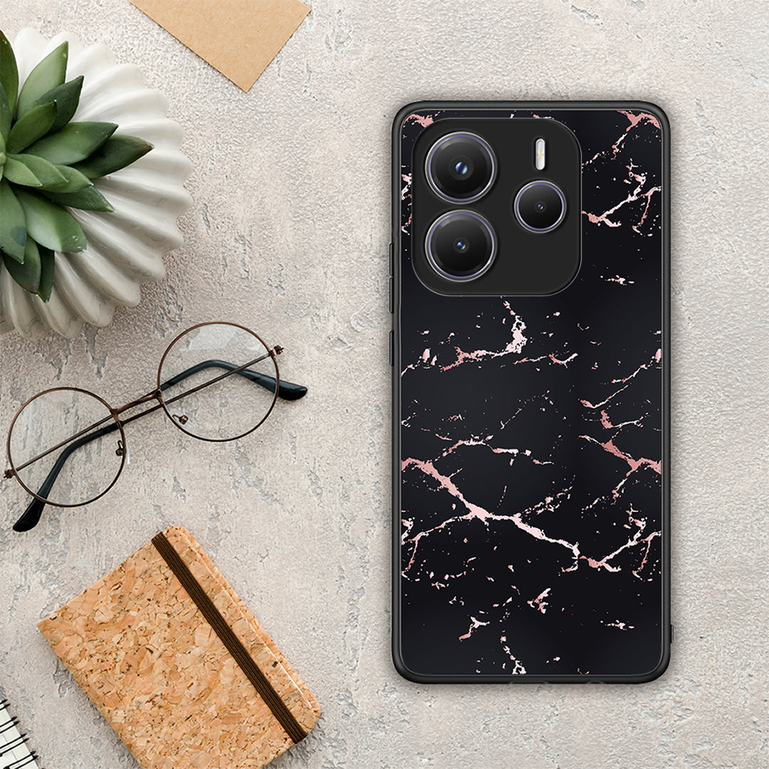 Marble Black Rosegold - Xiaomi Redmi Note 14 5G θήκη