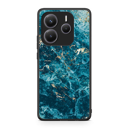 Xiaomi Redmi Note 14 5G Marble Blue θήκη από τη Smartfits με σχέδιο στο πίσω μέρος και μαύρο περίβλημα | Smartphone case with colorful back and black bezels by Smartfits