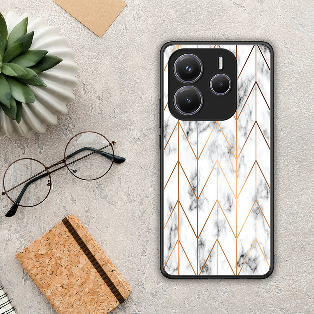 Marble Gold Geometric - Xiaomi Redmi Note 14 5G θήκη