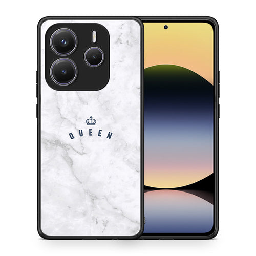Θήκη Xiaomi Redmi Note 14 5G Queen Marble από τη Smartfits με σχέδιο στο πίσω μέρος και μαύρο περίβλημα | Xiaomi Redmi Note 14 5G Queen Marble case with colorful back and black bezels