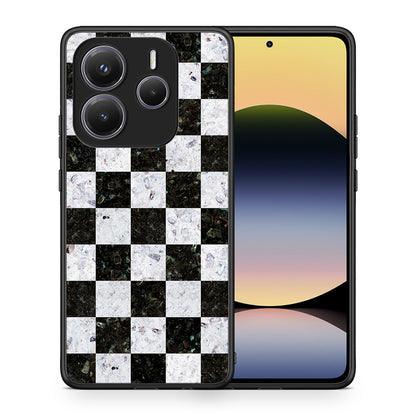 Θήκη Xiaomi Redmi Note 14 5G Square Geometric Marble από τη Smartfits με σχέδιο στο πίσω μέρος και μαύρο περίβλημα | Xiaomi Redmi Note 14 5G Square Geometric Marble case with colorful back and black bezels