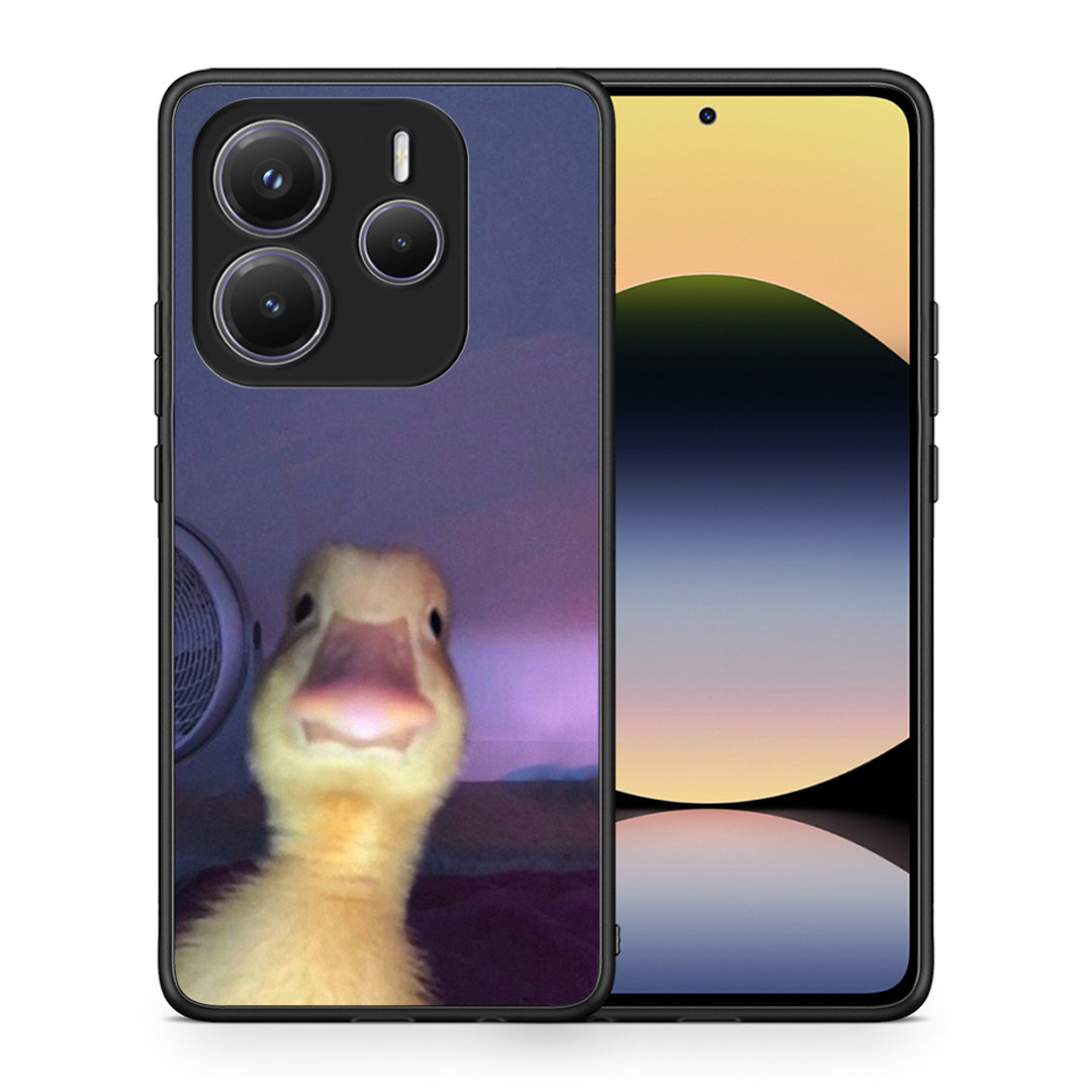 Θήκη Xiaomi Redmi Note 14 5G Meme Duck από τη Smartfits με σχέδιο στο πίσω μέρος και μαύρο περίβλημα | Xiaomi Redmi Note 14 5G Meme Duck case with colorful back and black bezels