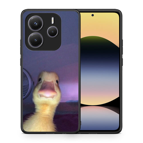 Θήκη Xiaomi Redmi Note 14 5G Meme Duck από τη Smartfits με σχέδιο στο πίσω μέρος και μαύρο περίβλημα | Xiaomi Redmi Note 14 5G Meme Duck case with colorful back and black bezels