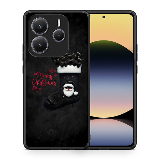 Θήκη Xiaomi Redmi Note 14 5G Merry Cat Christmas από τη Smartfits με σχέδιο στο πίσω μέρος και μαύρο περίβλημα | Xiaomi Redmi Note 14 5G Merry Cat Christmas case with colorful back and black bezels