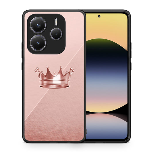 Θήκη Xiaomi Redmi Note 14 5G Crown Minimal από τη Smartfits με σχέδιο στο πίσω μέρος και μαύρο περίβλημα | Xiaomi Redmi Note 14 5G Crown Minimal case with colorful back and black bezels
