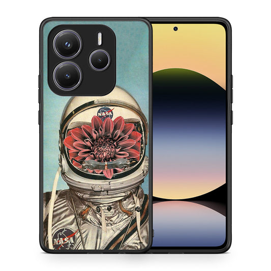 Θήκη Xiaomi Redmi Note 14 5G Nasa Bloom από τη Smartfits με σχέδιο στο πίσω μέρος και μαύρο περίβλημα | Xiaomi Redmi Note 14 5G Nasa Bloom case with colorful back and black bezels