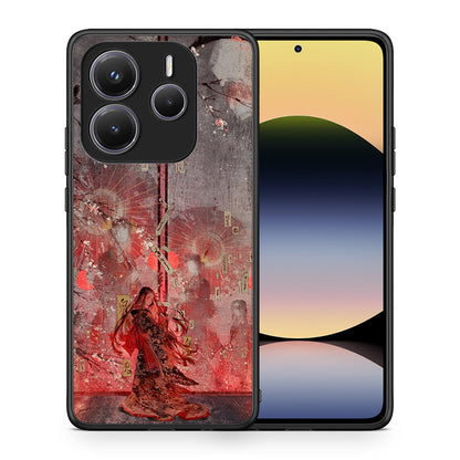 Θήκη Xiaomi Redmi Note 14 5G Nezuko Kamado από τη Smartfits με σχέδιο στο πίσω μέρος και μαύρο περίβλημα | Xiaomi Redmi Note 14 5G Nezuko Kamado case with colorful back and black bezels