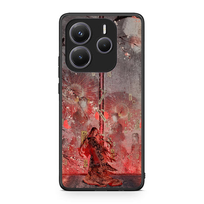 Xiaomi Redmi Note 14 5G Nezuko Kamado θήκη από τη Smartfits με σχέδιο στο πίσω μέρος και μαύρο περίβλημα | Smartphone case with colorful back and black bezels by Smartfits