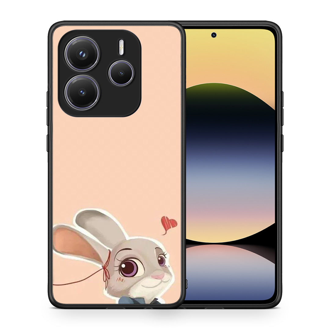 Θήκη Xiaomi Redmi Note 14 5G Nick Wilde And Judy Hopps Love 2 από τη Smartfits με σχέδιο στο πίσω μέρος και μαύρο περίβλημα | Xiaomi Redmi Note 14 5G Nick Wilde And Judy Hopps Love 2 case with colorful back and black bezels