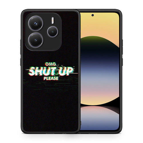 Θήκη Xiaomi Redmi Note 14 5G OMG ShutUp από τη Smartfits με σχέδιο στο πίσω μέρος και μαύρο περίβλημα | Xiaomi Redmi Note 14 5G OMG ShutUp case with colorful back and black bezels