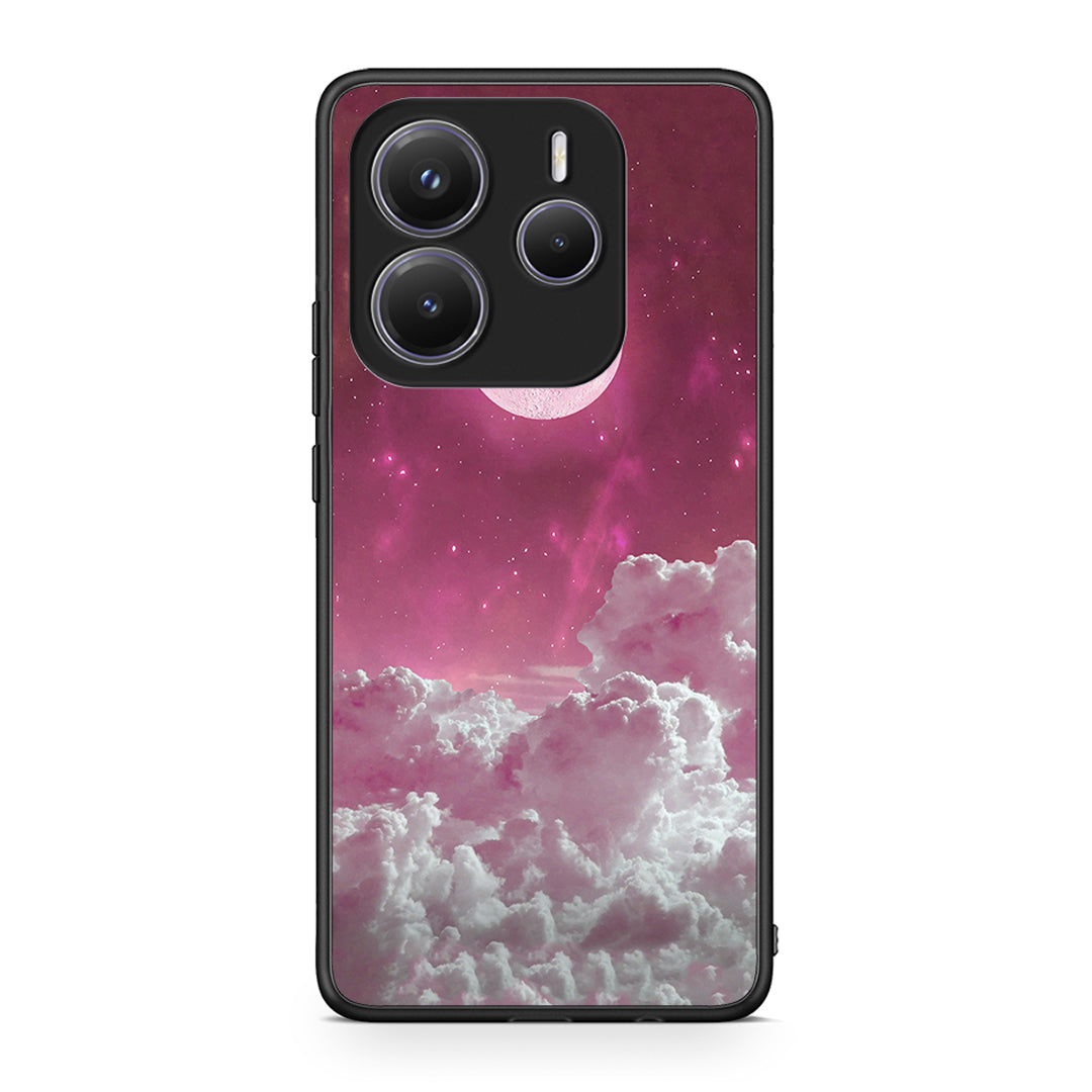 Xiaomi Redmi Note 14 5G Pink Moon Θήκη από τη Smartfits με σχέδιο στο πίσω μέρος και μαύρο περίβλημα | Smartphone case with colorful back and black bezels by Smartfits