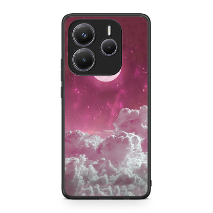 Xiaomi Redmi Note 14 5G Pink Moon Θήκη από τη Smartfits με σχέδιο στο πίσω μέρος και μαύρο περίβλημα | Smartphone case with colorful back and black bezels by Smartfits