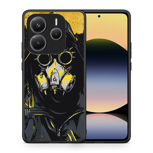 Θήκη Xiaomi Redmi Note 14 5G Mask PopArt από τη Smartfits με σχέδιο στο πίσω μέρος και μαύρο περίβλημα | Xiaomi Redmi Note 14 5G Mask PopArt case with colorful back and black bezels
