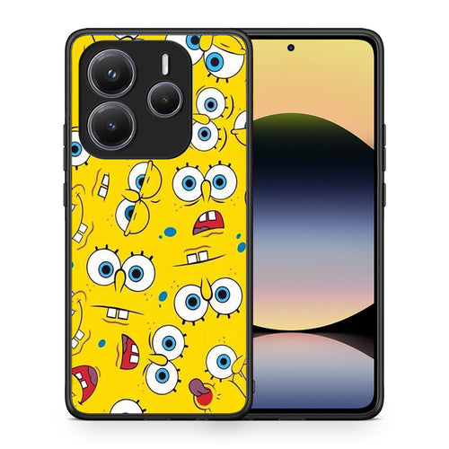 Θήκη Xiaomi Redmi Note 14 5G Sponge PopArt από τη Smartfits με σχέδιο στο πίσω μέρος και μαύρο περίβλημα | Xiaomi Redmi Note 14 5G Sponge PopArt case with colorful back and black bezels