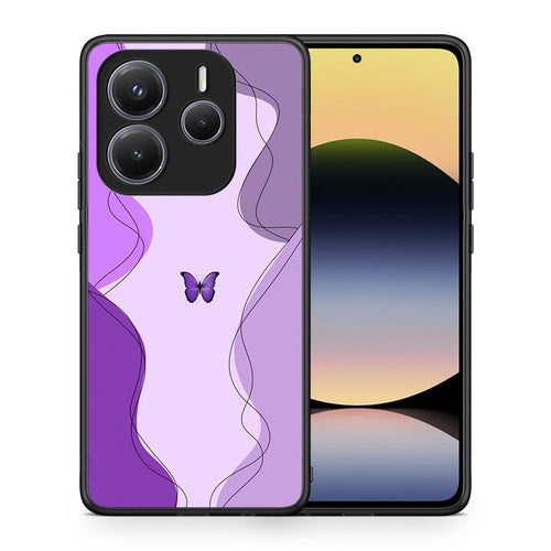 Purple Mariposa - Xiaomi Redmi Note 14 5G θήκη
