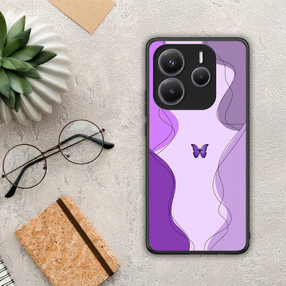 Purple Mariposa - Xiaomi Redmi Note 14 5G θήκη