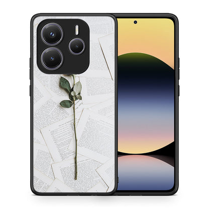 Θήκη Xiaomi Redmi Note 14 5G Red Rose από τη Smartfits με σχέδιο στο πίσω μέρος και μαύρο περίβλημα | Xiaomi Redmi Note 14 5G Red Rose case with colorful back and black bezels