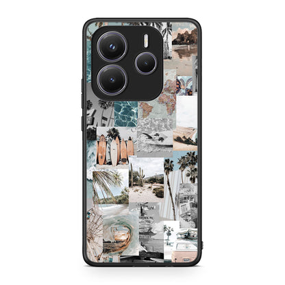 Xiaomi Redmi Note 14 5G Retro Beach Life Θήκη από τη Smartfits με σχέδιο στο πίσω μέρος και μαύρο περίβλημα | Smartphone case with colorful back and black bezels by Smartfits