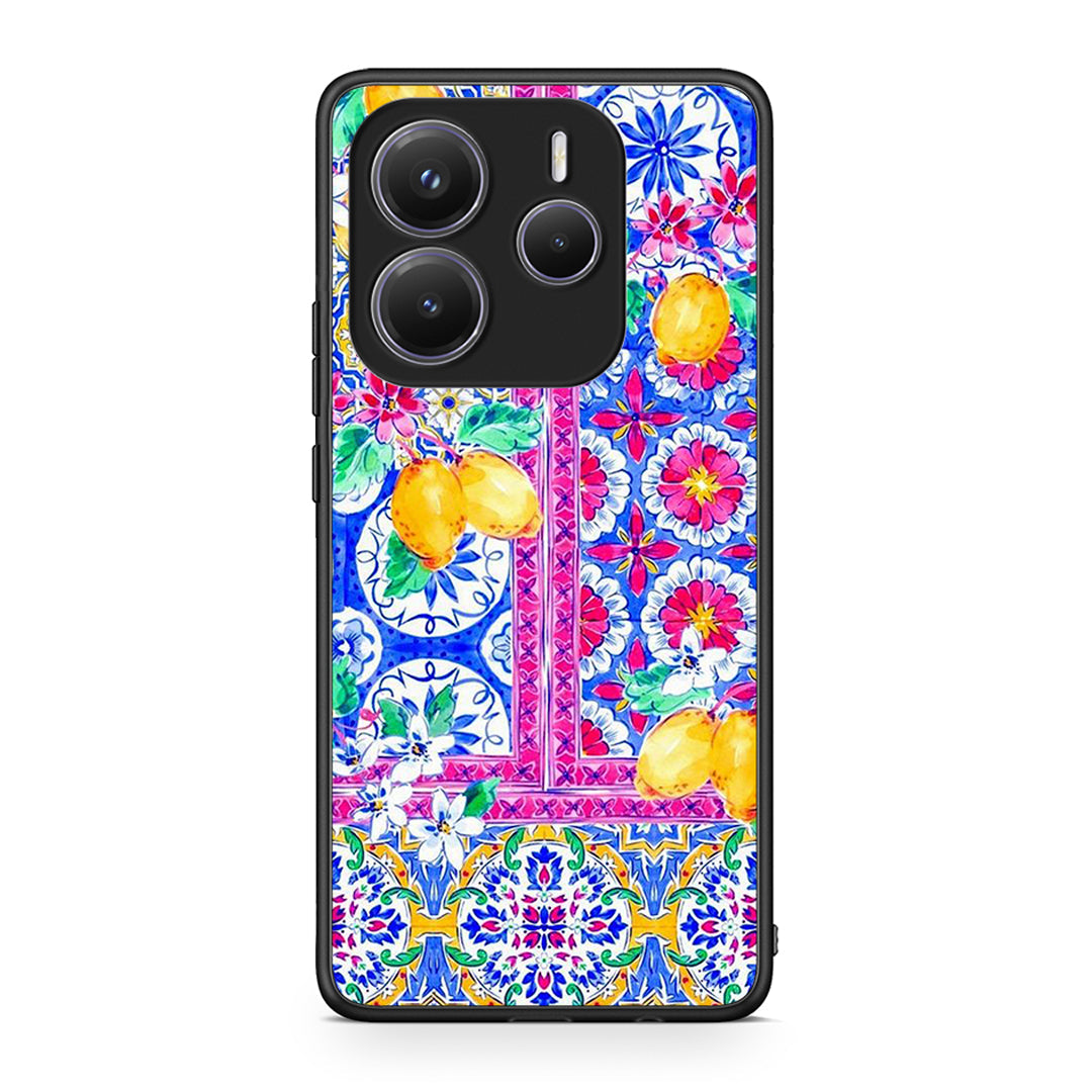 Xiaomi Redmi Note 14 5G Retro Spring θήκη από τη Smartfits με σχέδιο στο πίσω μέρος και μαύρο περίβλημα | Smartphone case with colorful back and black bezels by Smartfits