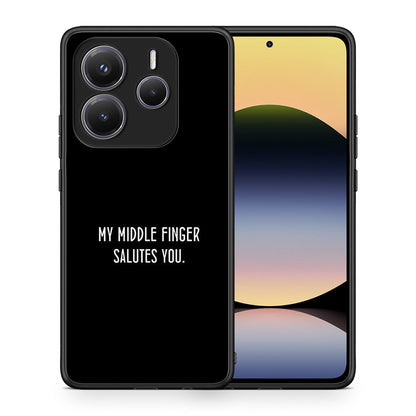 Θήκη Xiaomi Redmi Note 14 5G Salute από τη Smartfits με σχέδιο στο πίσω μέρος και μαύρο περίβλημα | Xiaomi Redmi Note 14 5G Salute case with colorful back and black bezels