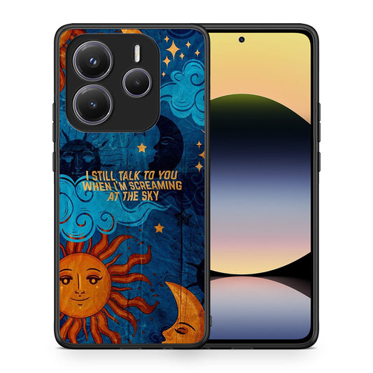 Θήκη Xiaomi Redmi Note 14 5G Screaming Sky από τη Smartfits με σχέδιο στο πίσω μέρος και μαύρο περίβλημα | Xiaomi Redmi Note 14 5G Screaming Sky case with colorful back and black bezels