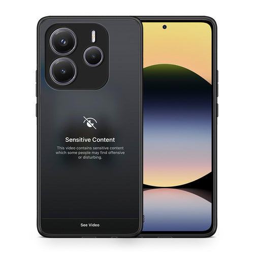 Θήκη Xiaomi Redmi Note 14 5G Sensitive Content από τη Smartfits με σχέδιο στο πίσω μέρος και μαύρο περίβλημα | Xiaomi Redmi Note 14 5G Sensitive Content case with colorful back and black bezels