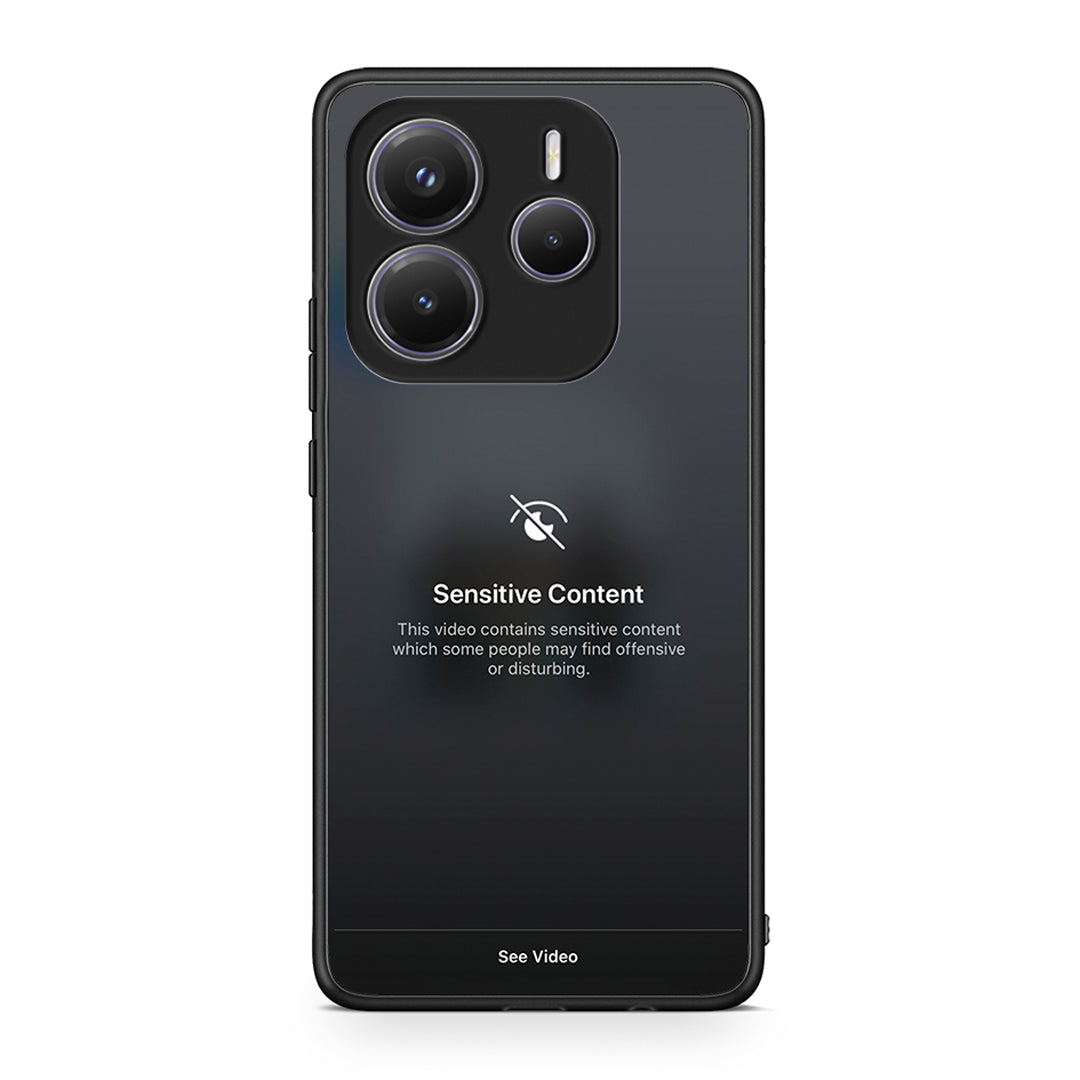 Xiaomi Redmi Note 14 5G Sensitive Content θήκη από τη Smartfits με σχέδιο στο πίσω μέρος και μαύρο περίβλημα | Smartphone case with colorful back and black bezels by Smartfits