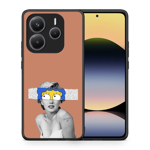 Θήκη Xiaomi Redmi Note 14 5G Sim Merilyn από τη Smartfits με σχέδιο στο πίσω μέρος και μαύρο περίβλημα | Xiaomi Redmi Note 14 5G Sim Merilyn case with colorful back and black bezels