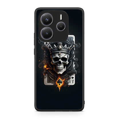 Xiaomi Redmi Note 14 5G Skull King Ace θήκη από τη Smartfits με σχέδιο στο πίσω μέρος και μαύρο περίβλημα | Smartphone case with colorful back and black bezels by Smartfits