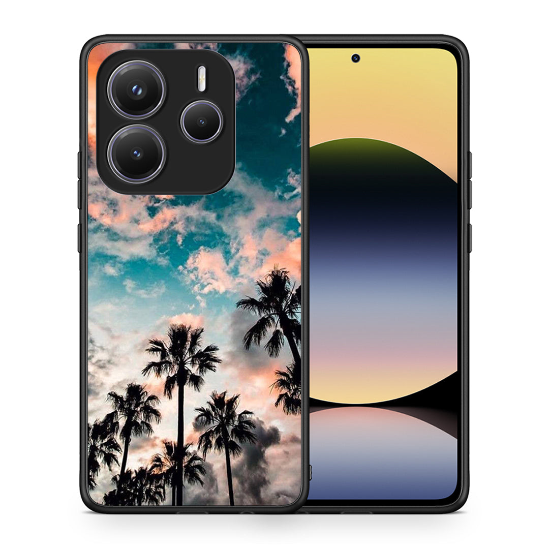 Θήκη Xiaomi Redmi Note 14 5G Sky Summer από τη Smartfits με σχέδιο στο πίσω μέρος και μαύρο περίβλημα | Xiaomi Redmi Note 14 5G Sky Summer case with colorful back and black bezels
