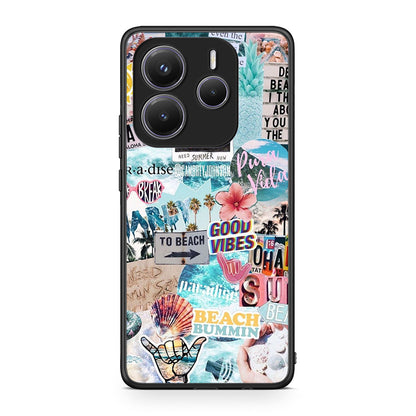 Xiaomi Redmi Note 14 5G Summer Vibes Θήκη από τη Smartfits με σχέδιο στο πίσω μέρος και μαύρο περίβλημα | Smartphone case with colorful back and black bezels by Smartfits