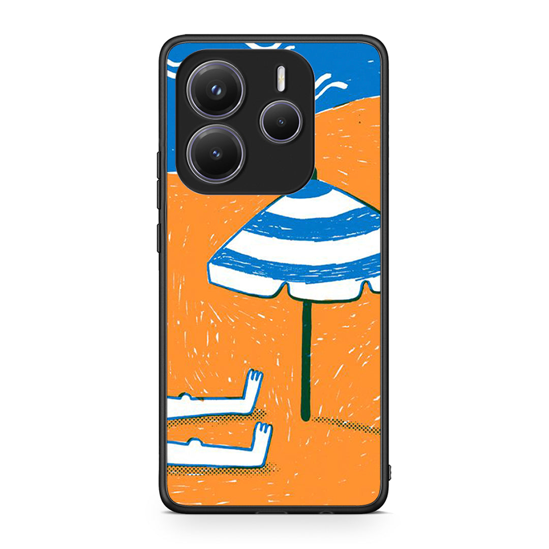 Xiaomi Redmi Note 14 5G Summering Θήκη από τη Smartfits με σχέδιο στο πίσω μέρος και μαύρο περίβλημα | Smartphone case with colorful back and black bezels by Smartfits