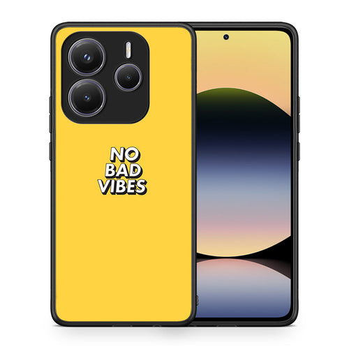 Θήκη Xiaomi Redmi Note 14 5G Vibes Text από τη Smartfits με σχέδιο στο πίσω μέρος και μαύρο περίβλημα | Xiaomi Redmi Note 14 5G Vibes Text case with colorful back and black bezels