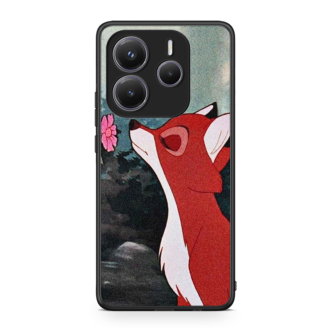 Xiaomi Redmi Note 14 5G Tod And Vixey Love 2 θήκη από τη Smartfits με σχέδιο στο πίσω μέρος και μαύρο περίβλημα | Smartphone case with colorful back and black bezels by Smartfits