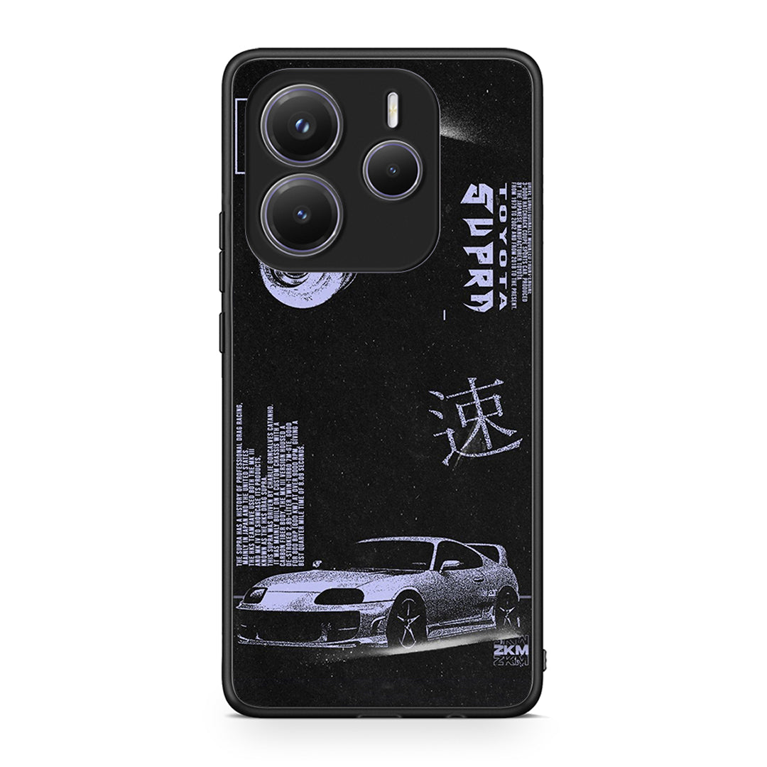 Xiaomi Redmi Note 14 5G Tokyo Drift Θήκη Αγίου Βαλεντίνου από τη Smartfits με σχέδιο στο πίσω μέρος και μαύρο περίβλημα | Smartphone case with colorful back and black bezels by Smartfits