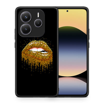 Θήκη Xiaomi Redmi Note 14 5G Golden Valentine από τη Smartfits με σχέδιο στο πίσω μέρος και μαύρο περίβλημα | Xiaomi Redmi Note 14 5G Golden Valentine case with colorful back and black bezels