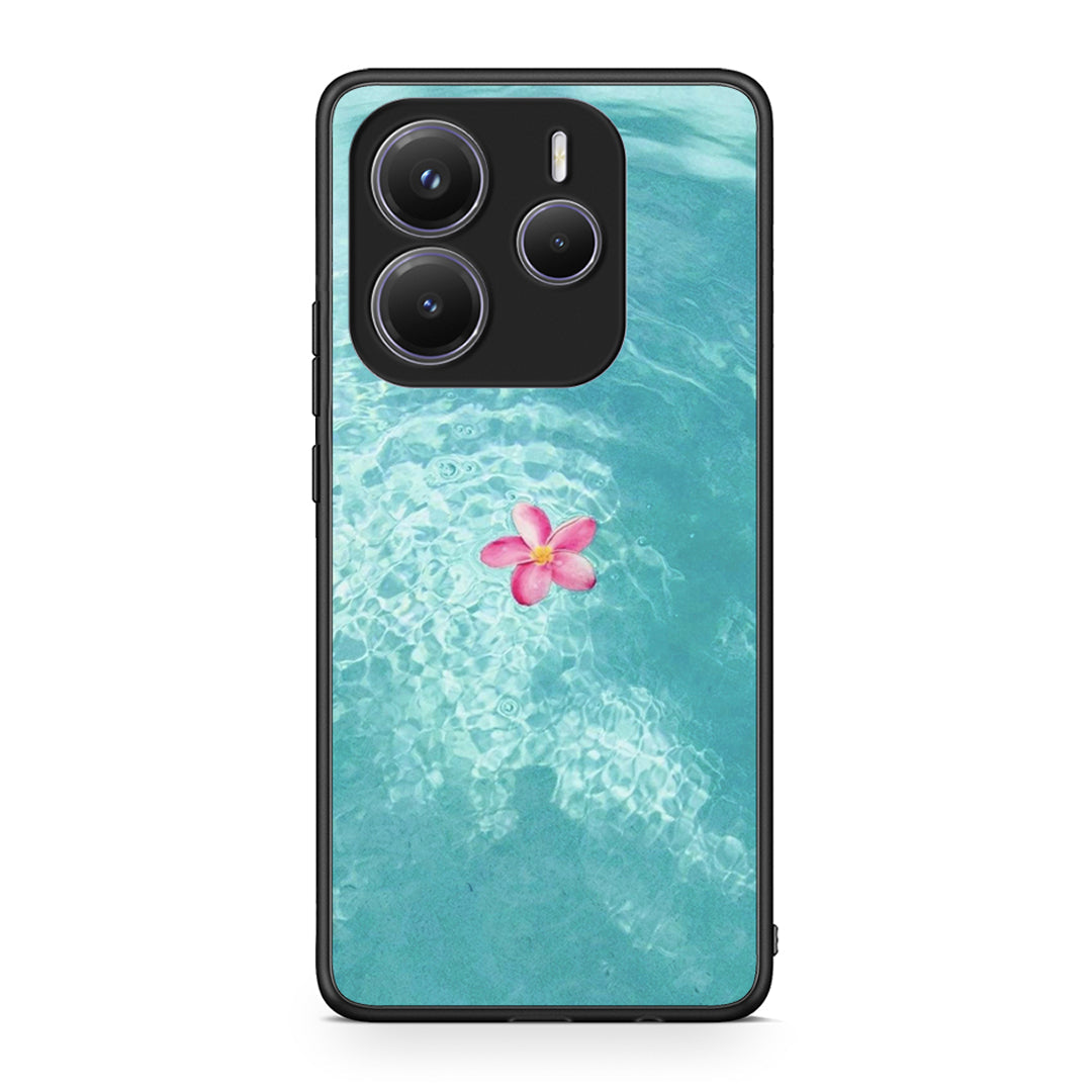 Xiaomi Redmi Note 14 5G Water Flower Θήκη από τη Smartfits με σχέδιο στο πίσω μέρος και μαύρο περίβλημα | Smartphone case with colorful back and black bezels by Smartfits