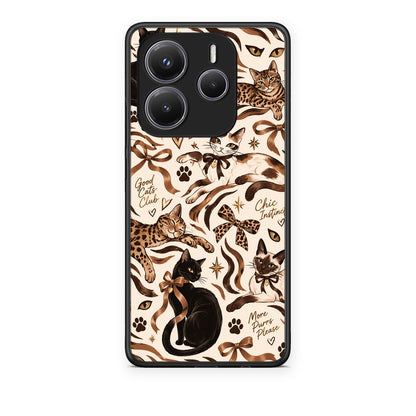 Θήκη Xiaomi Redmi Note 14 5G Wild Cats and Animal Print Collage από τη Smartfits με σχέδιο στο πίσω μέρος και μαύρο περίβλημα | Xiaomi Redmi Note 14 5G Wild Cats and Animal Print Collage case with colorful back and black bezels