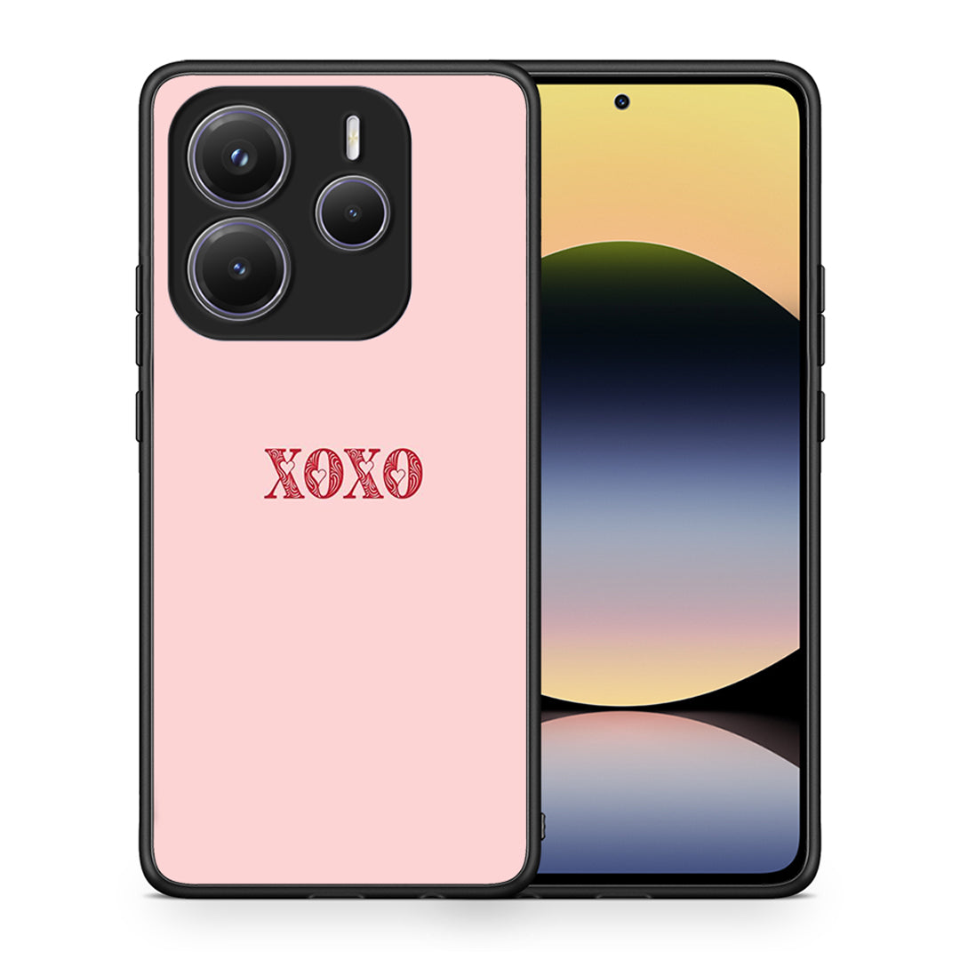 Θήκη Xiaomi Redmi Note 14 5G XOXO Love από τη Smartfits με σχέδιο στο πίσω μέρος και μαύρο περίβλημα | Xiaomi Redmi Note 14 5G XOXO Love case with colorful back and black bezels
