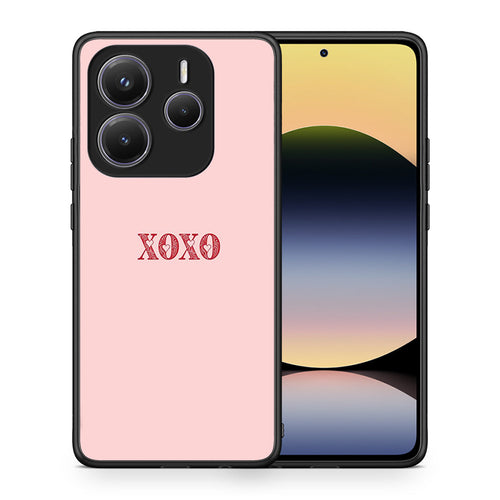 Θήκη Xiaomi Redmi Note 14 5G XOXO Love από τη Smartfits με σχέδιο στο πίσω μέρος και μαύρο περίβλημα | Xiaomi Redmi Note 14 5G XOXO Love case with colorful back and black bezels