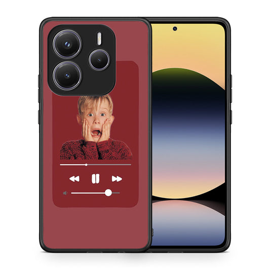 Θήκη Xiaomi Redmi Note 14 5G Xmas Alone Music από τη Smartfits με σχέδιο στο πίσω μέρος και μαύρο περίβλημα | Xiaomi Redmi Note 14 5G Xmas Alone Music case with colorful back and black bezels